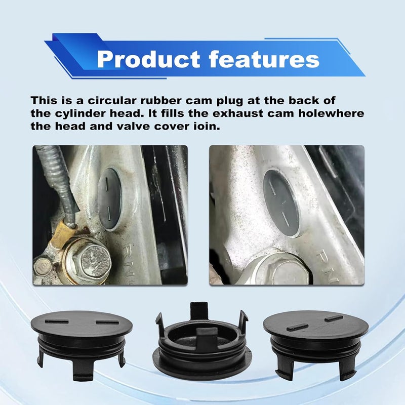 Pleoos Cylinder Head Rear Cam Plug Compatible with Honda Acura CR-V Civic Replace 12513P72003,KF811285,22501023310.1.6 1.7 1.8 2.0L - Image 5